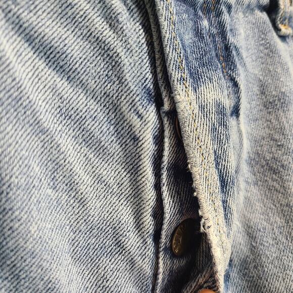 Hollister Men's Jeans 36 x 34 Button Fly Distressed Light Wash Bootcut - Picture 10 of 16